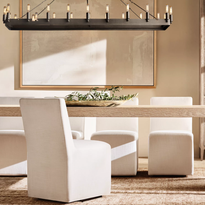 Camilo Vintage Filament Rectangle Chandelier 52''L