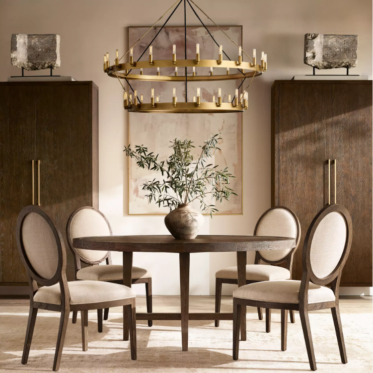 Camilo Vintage Filament 2-Tier Round Chandelier 73''D
