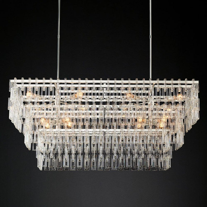 Nigel Rectangle Tiered Chandelier 62''W