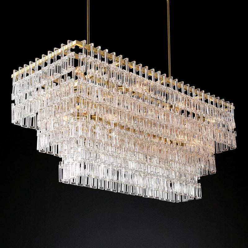 Nigel Rectangle Tiered Chandelier 62''W