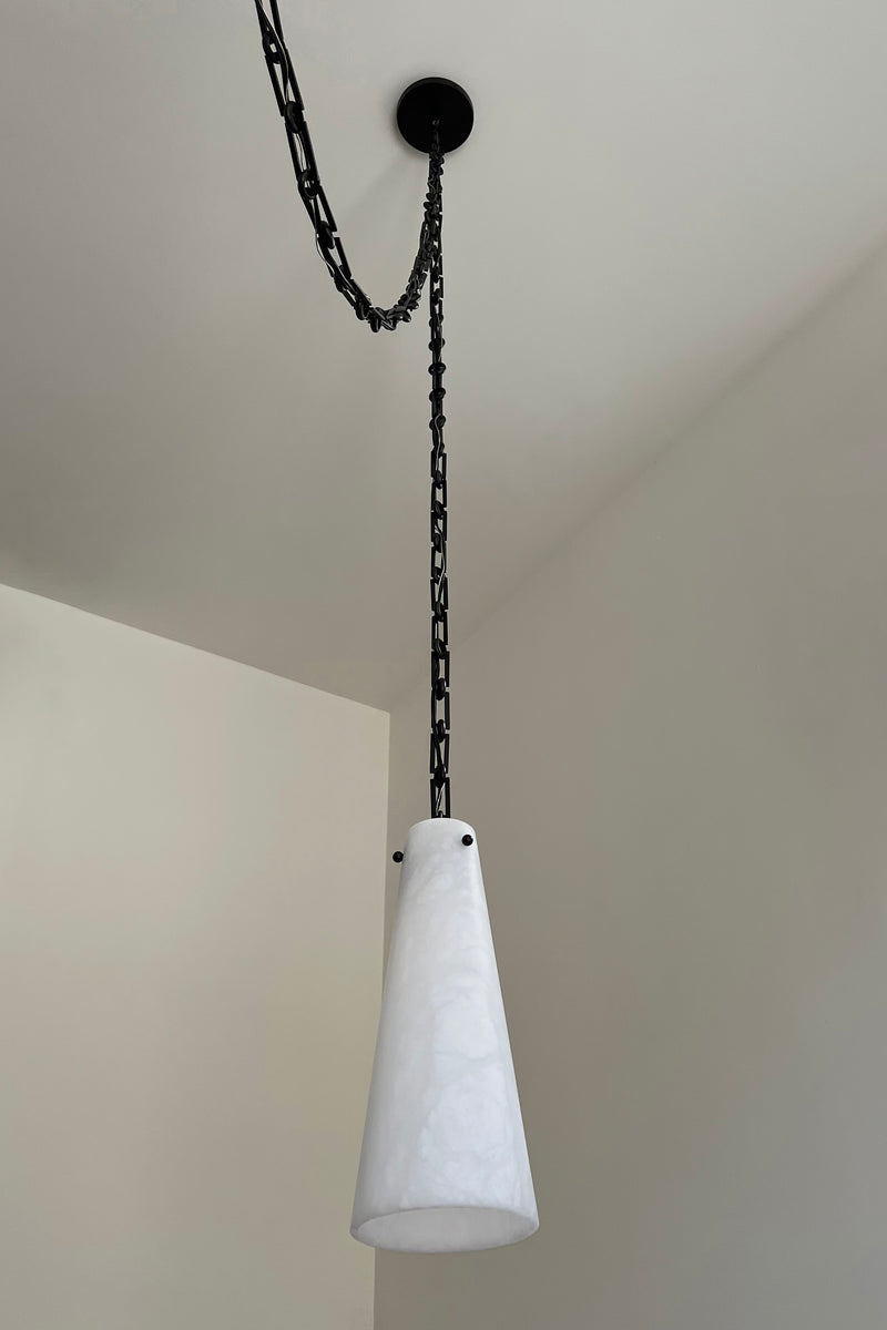 Lucca Alabaster Pendant 2 BLK