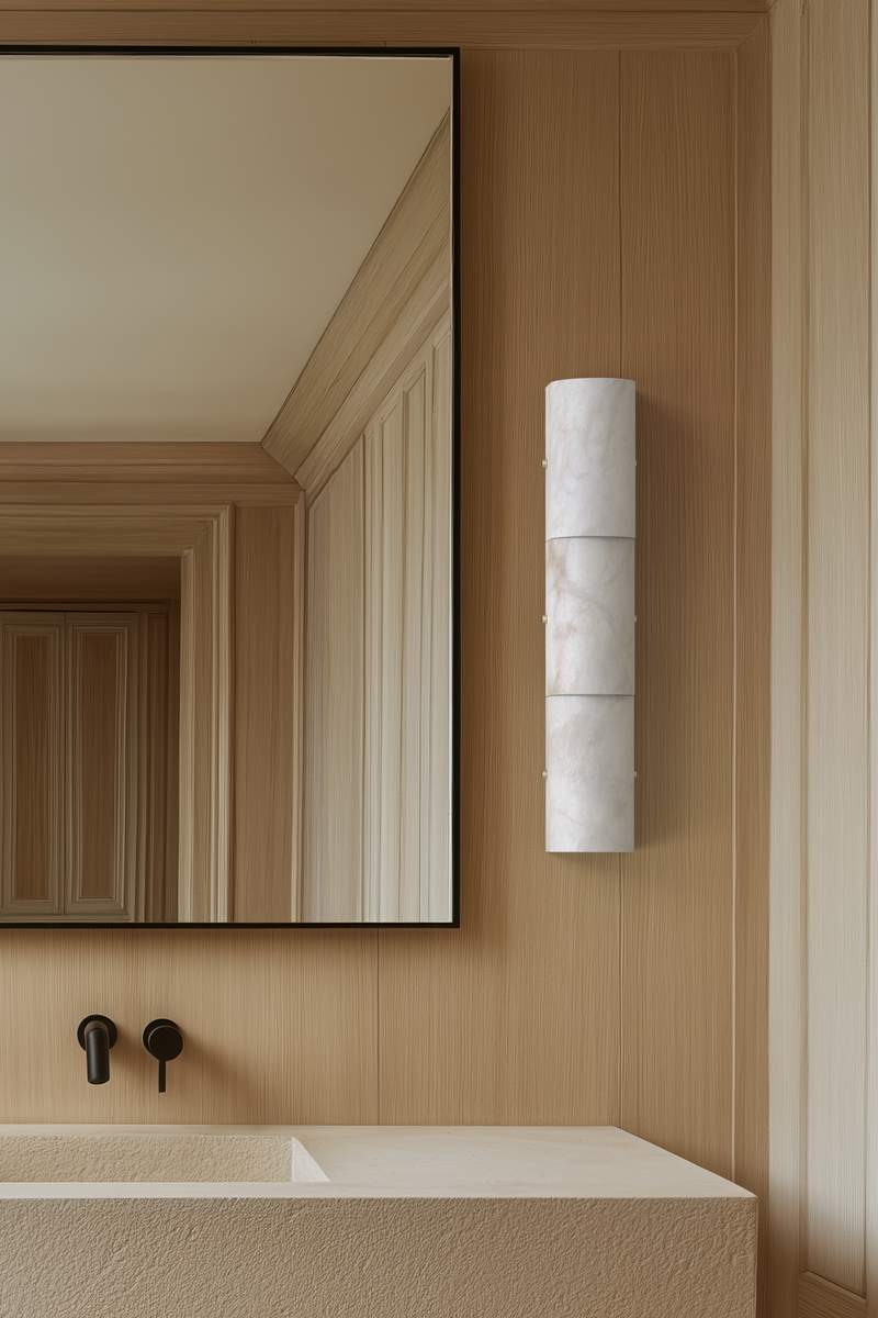 Nova Alabaster Sconce BN