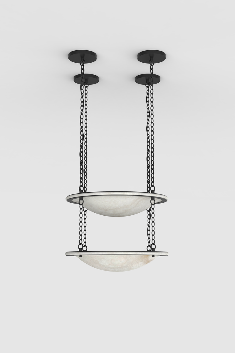 Vara Alabaster Chandelier 2 BLK