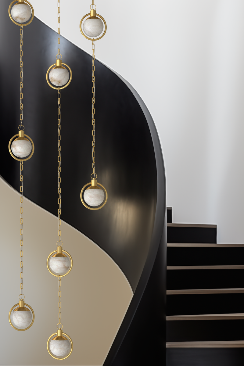 Trento Alabaster Chandelier 5 BB