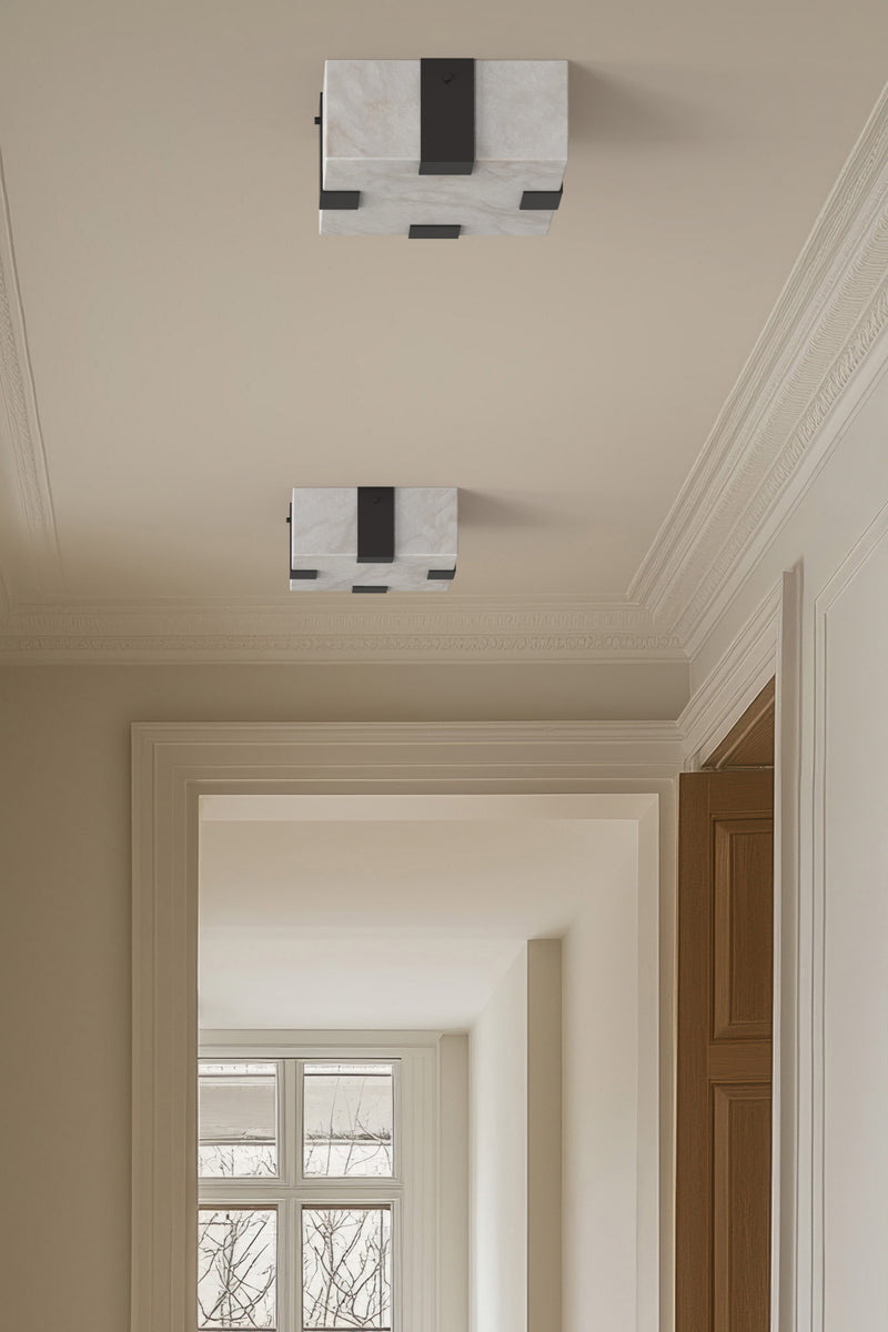 Ponti Alabaster Flush Mount 4C BLK