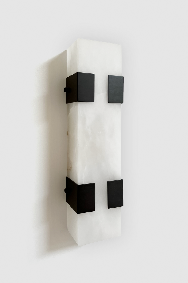 Ponti Alabaster Sconce 4C BLK