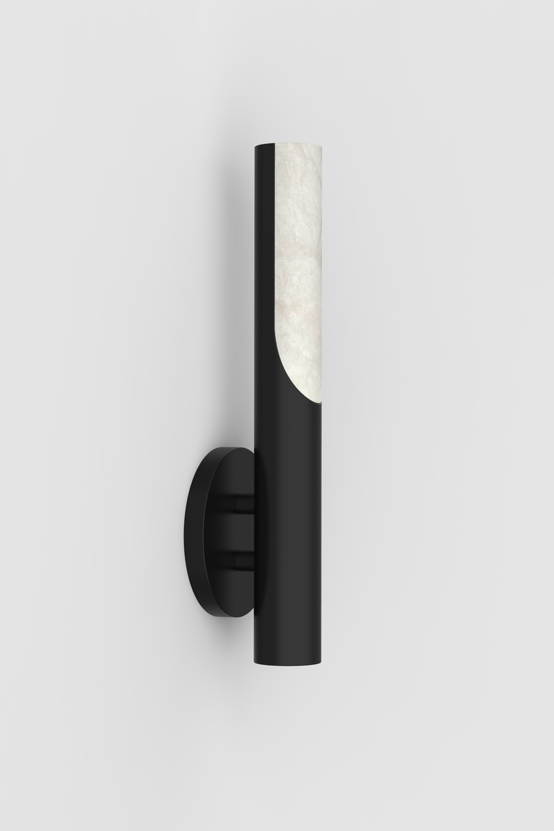 Siena Alabaster Sconce BLK