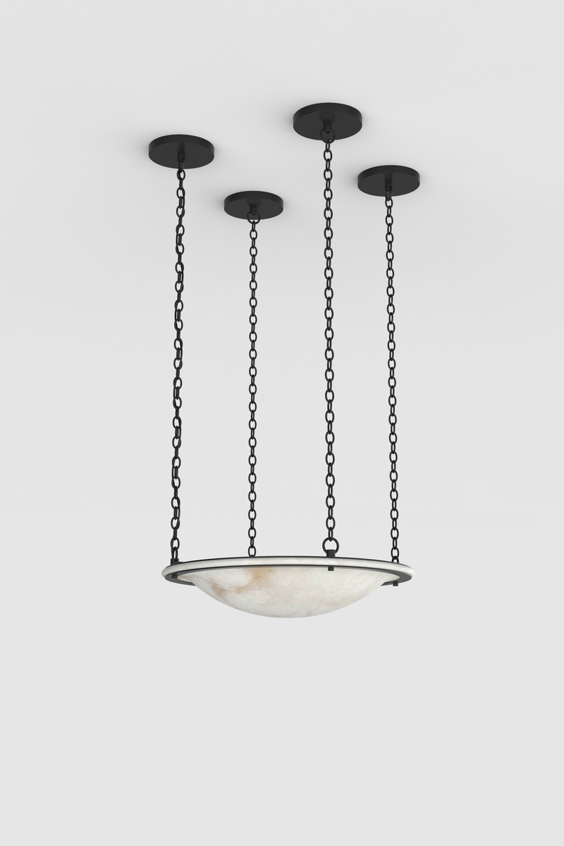 Vara Alabaster Chandelier 1 BLK