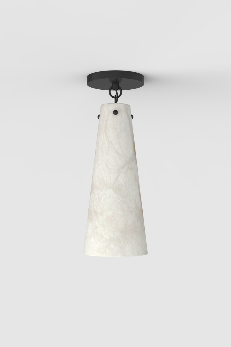 Lucca Alabaster Flush Mount BLK