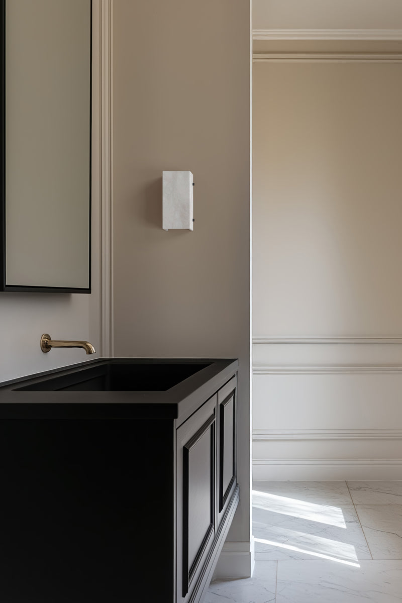 Ponti Alabaster Half Sconce BLK