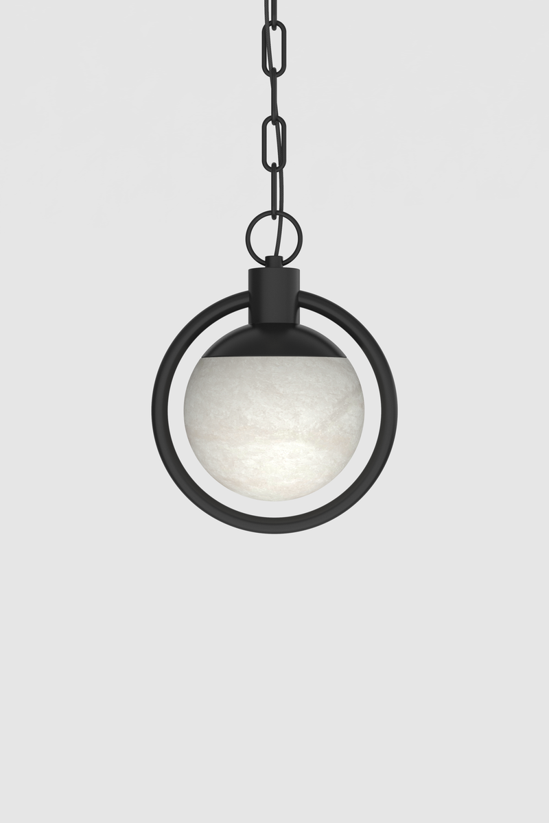 Trento Alabaster Chandelier 6 BLK