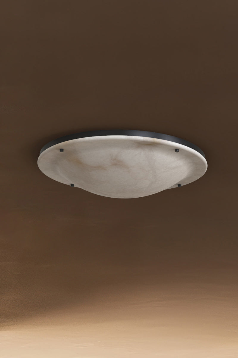 Vara Alabaster Flush Mount BLK