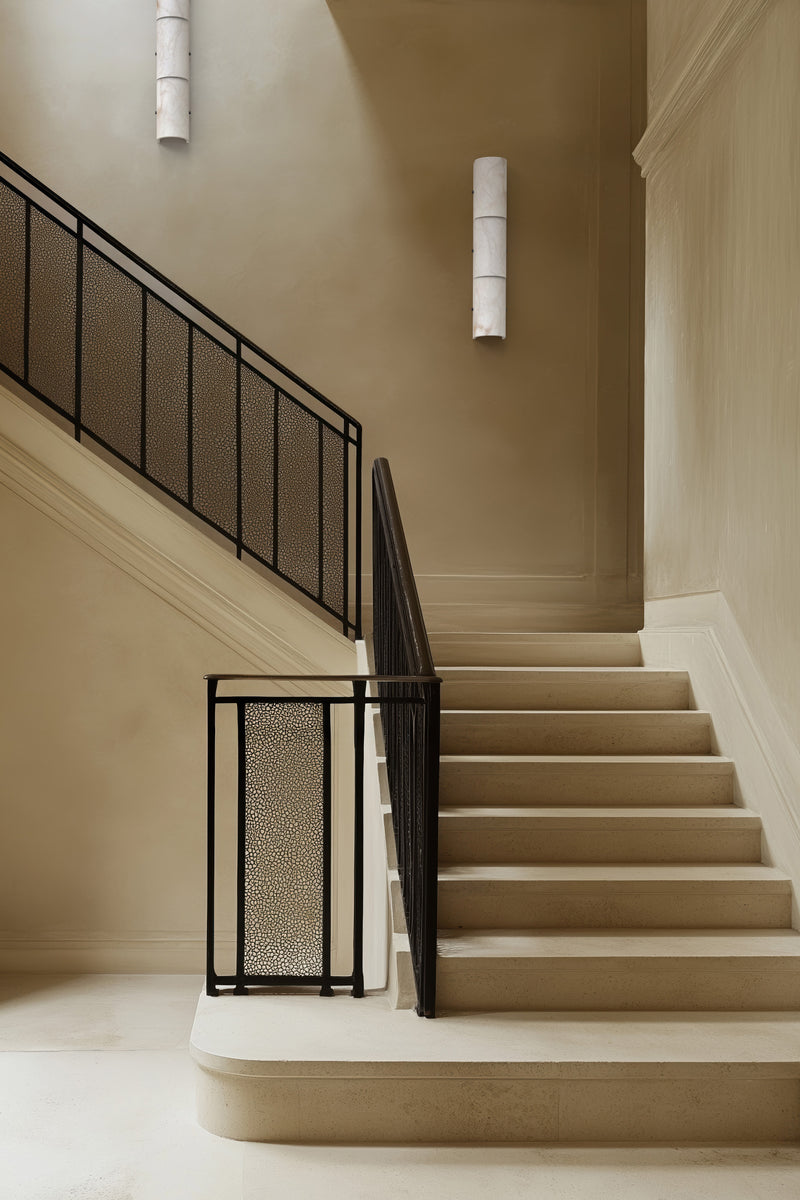 Nova Alabaster Sconce BLK