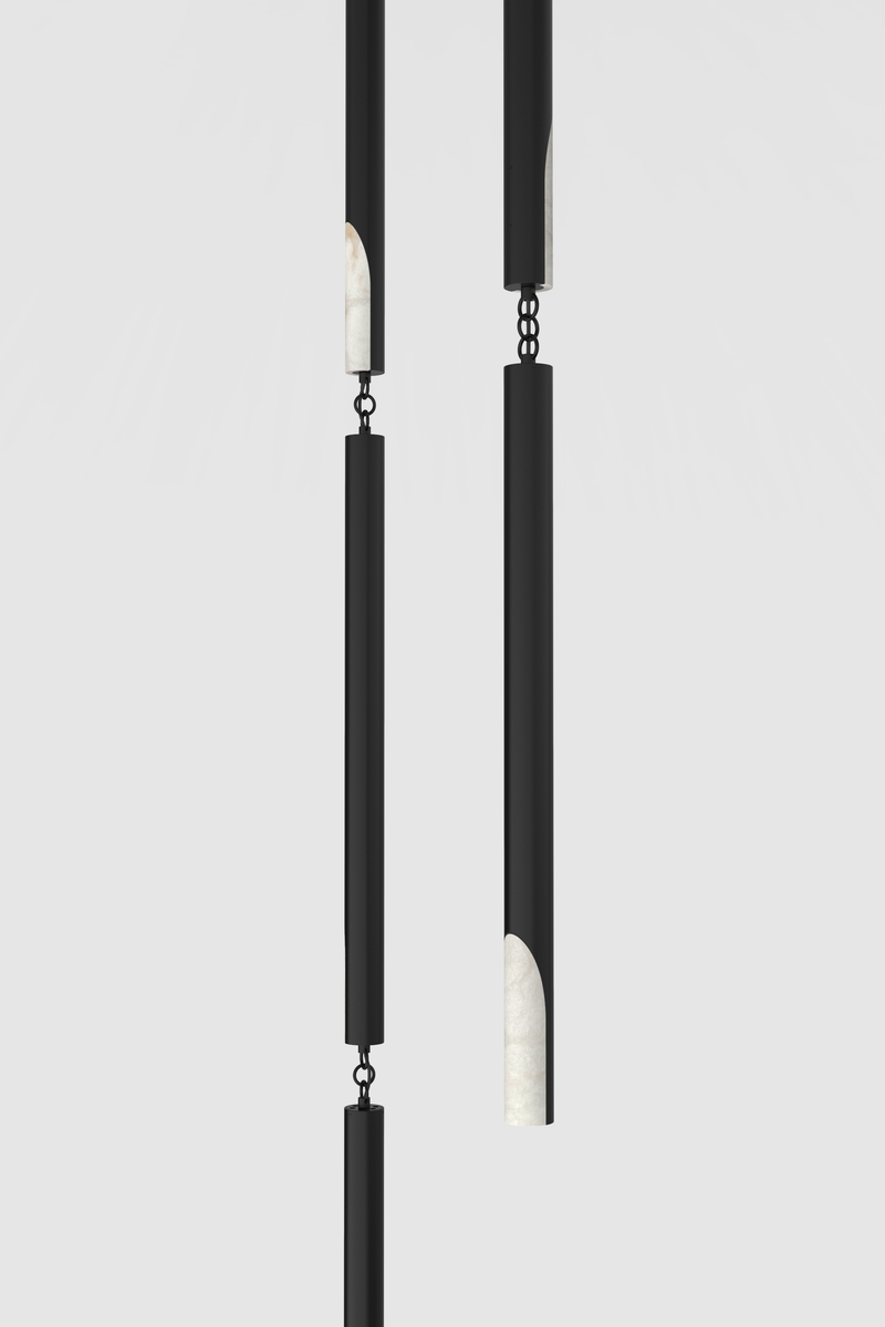 Siena Alabaster Chandelier V5 BLK