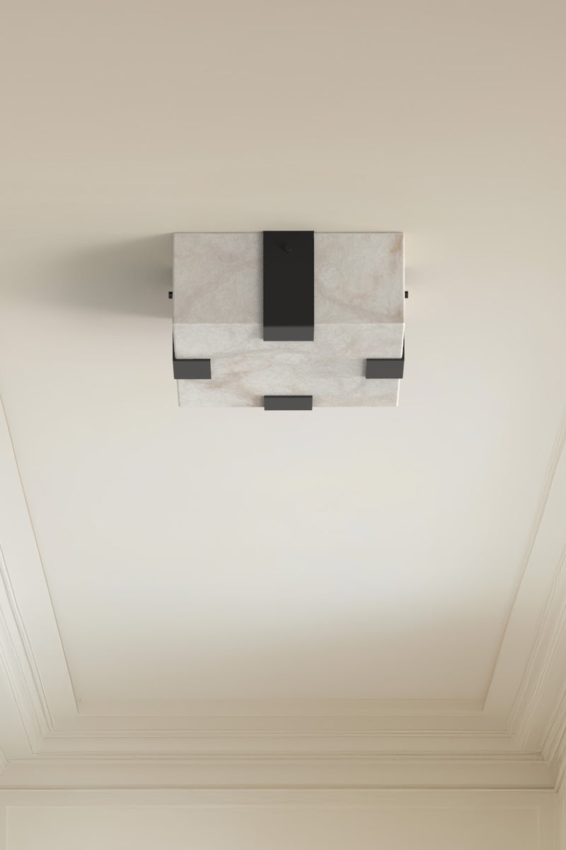 Ponti Alabaster Flush Mount 4C BLK