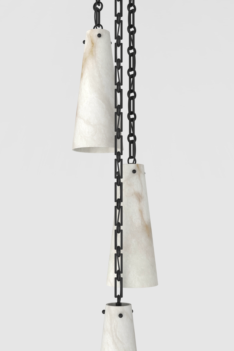 Lucca Alabaster Pendant 3 BLK