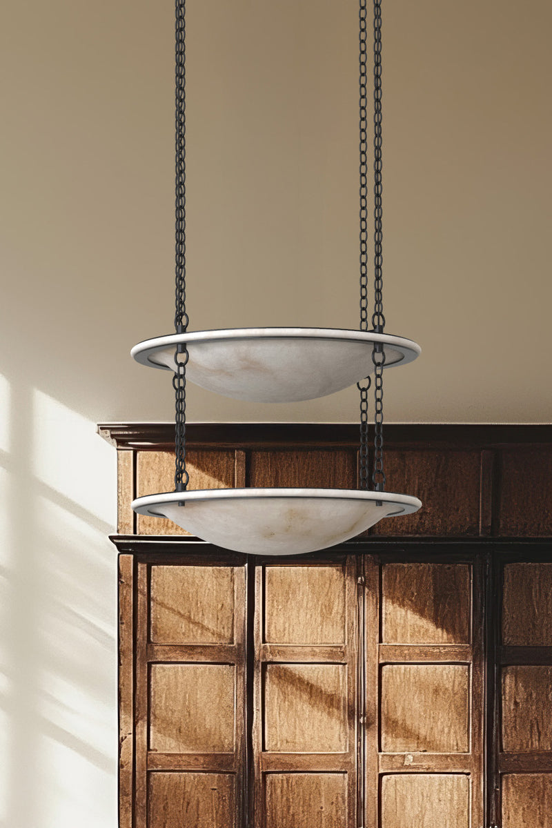 Vara Alabaster Chandelier 2 BLK
