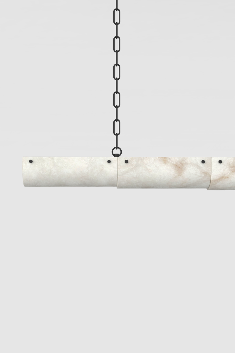 Nova Alabaster Chandelier BLK
