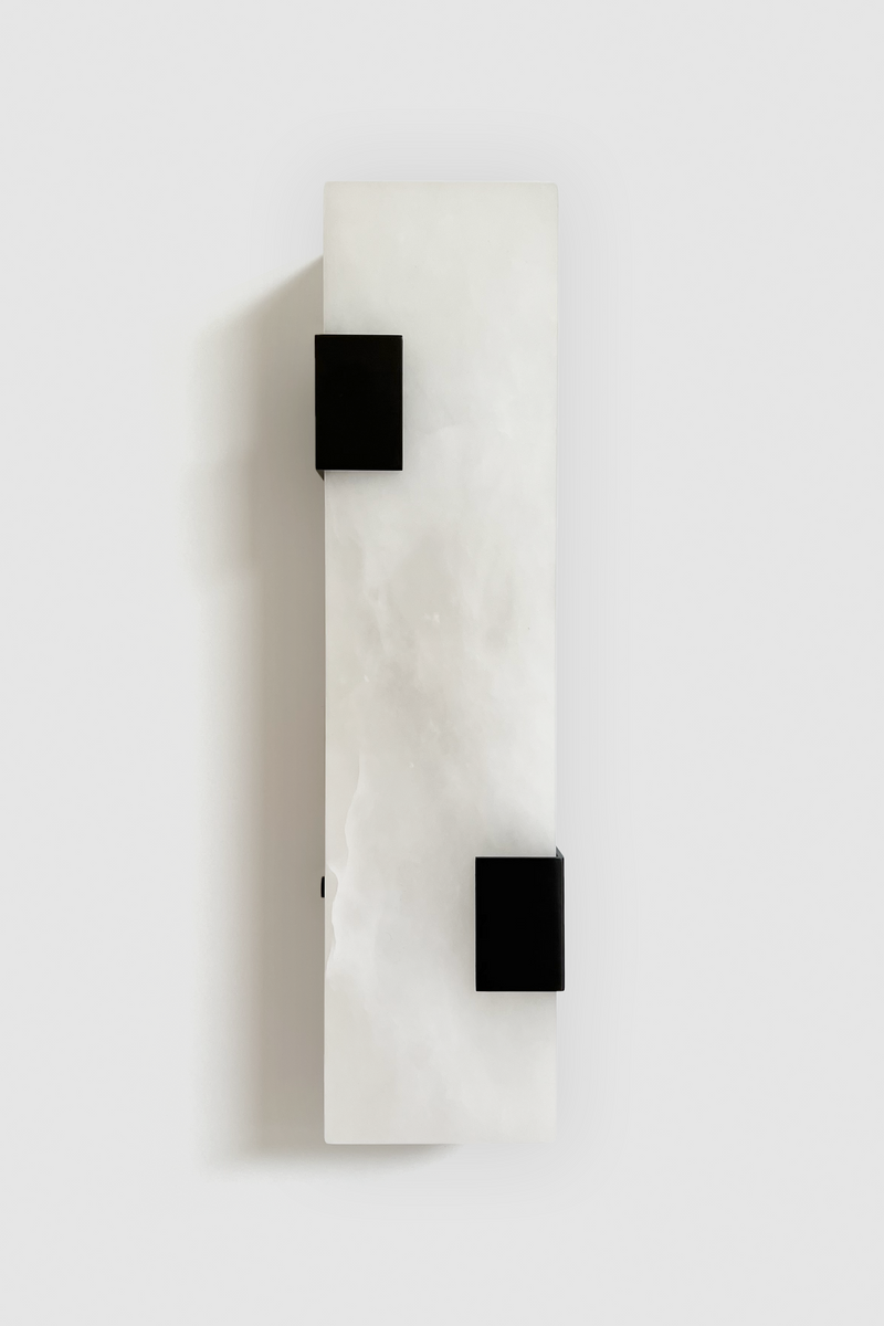 Ponti Alabaster Sconce 2C BLK