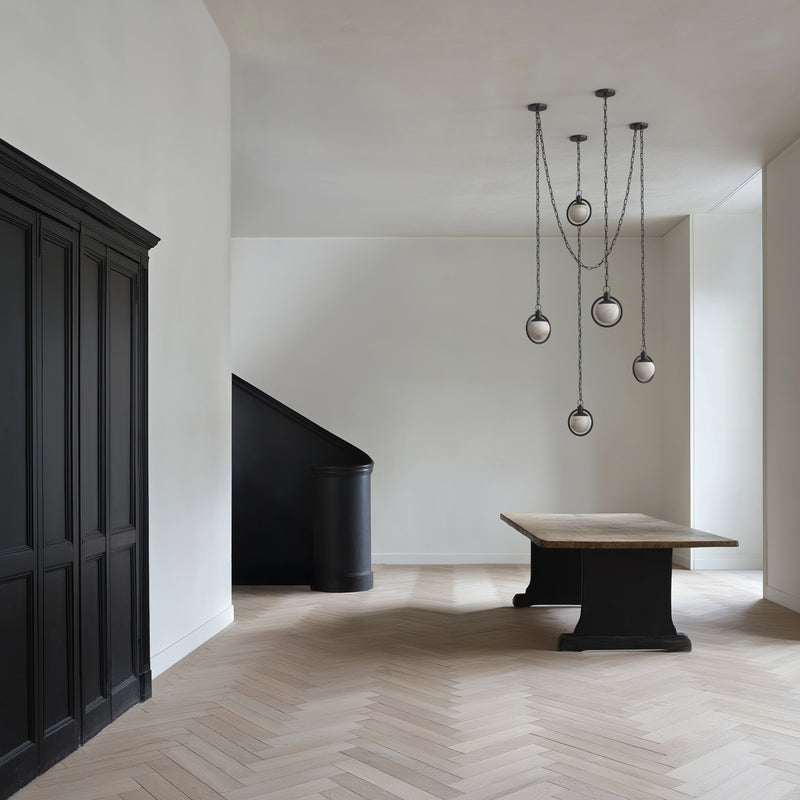 Trento Alabaster Chandelier 4 BLK