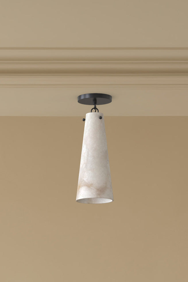 Lucca Alabaster Flush Mount BLK