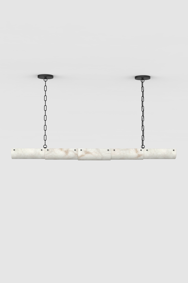 Nova Alabaster Chandelier BLK