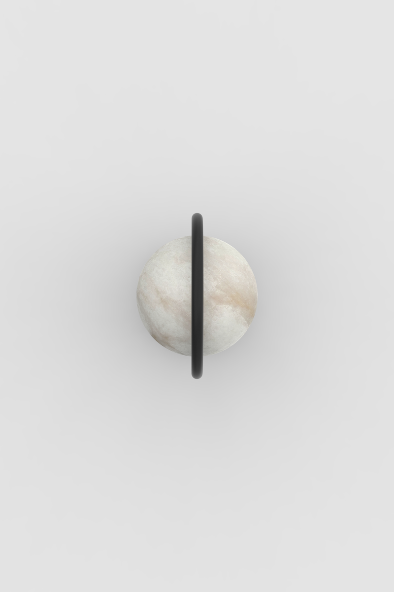 Trento Alabaster Sconce BLK