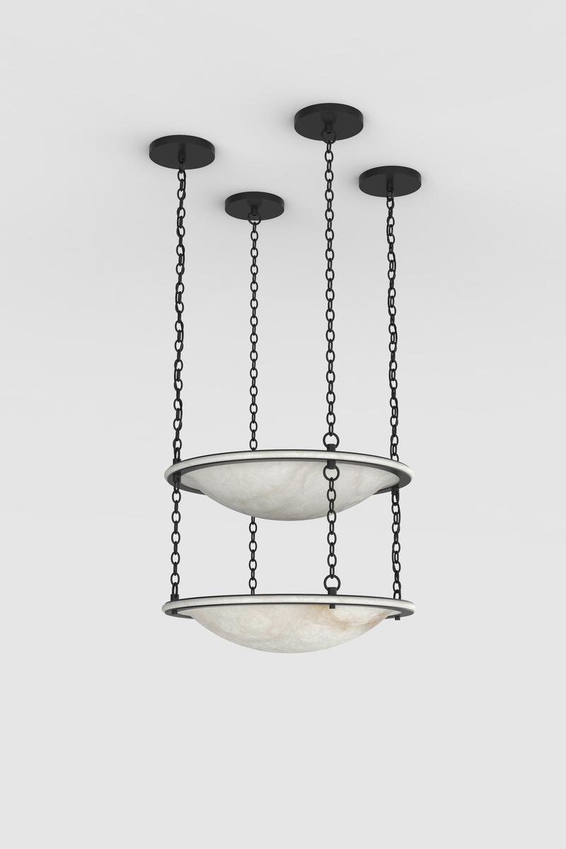 Vara Alabaster Chandelier 2 BLK