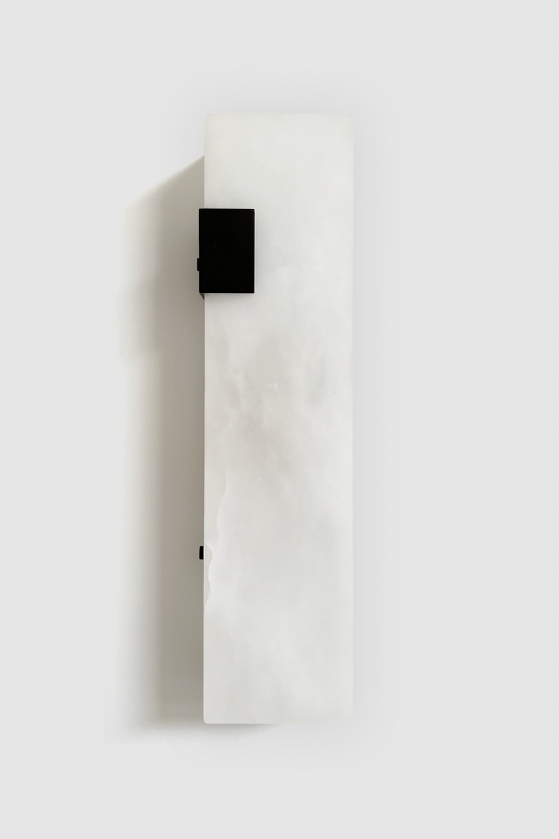 Ponti Alabaster Sconce 1C BLK