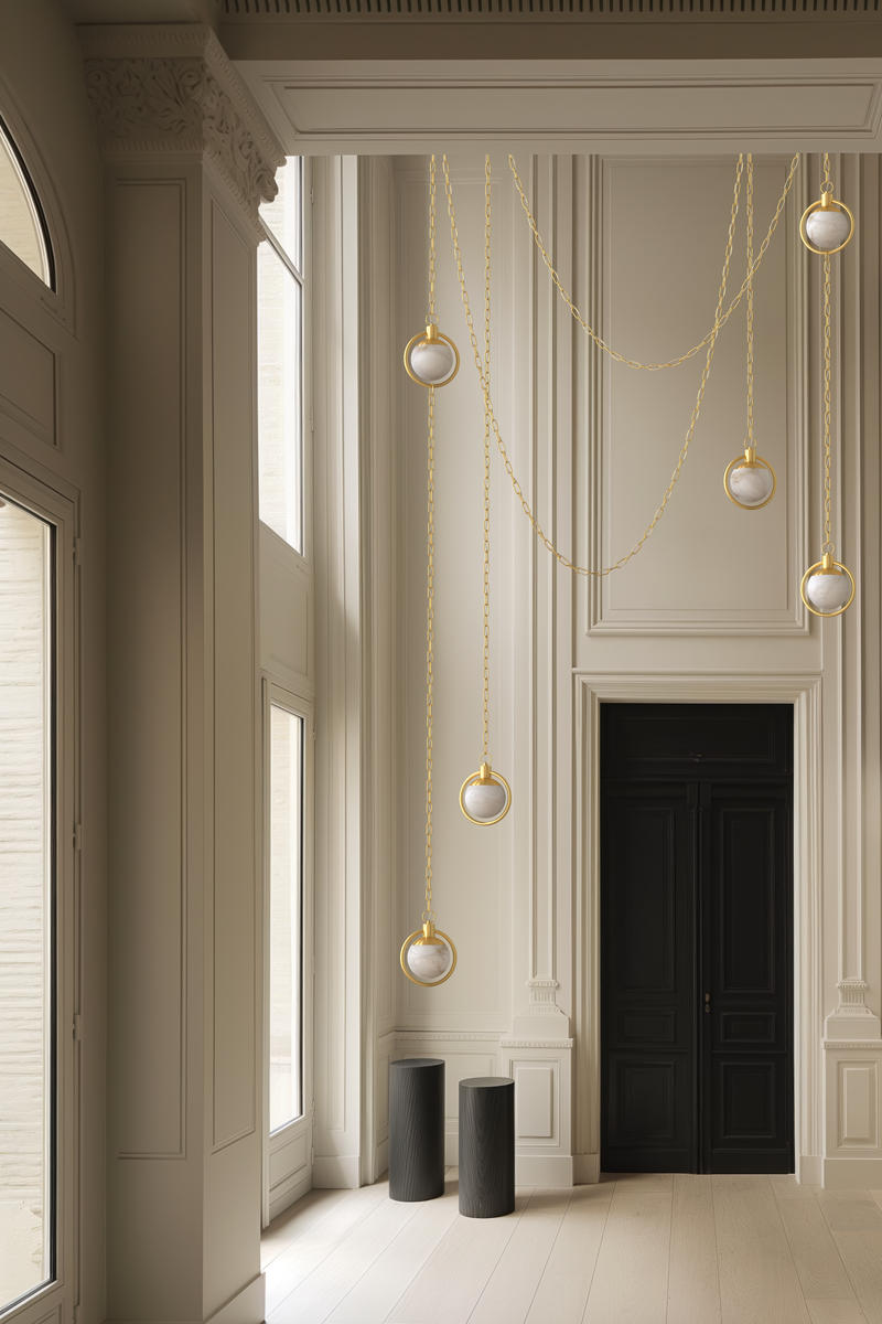 Trento Alabaster Chandelier 6 BB