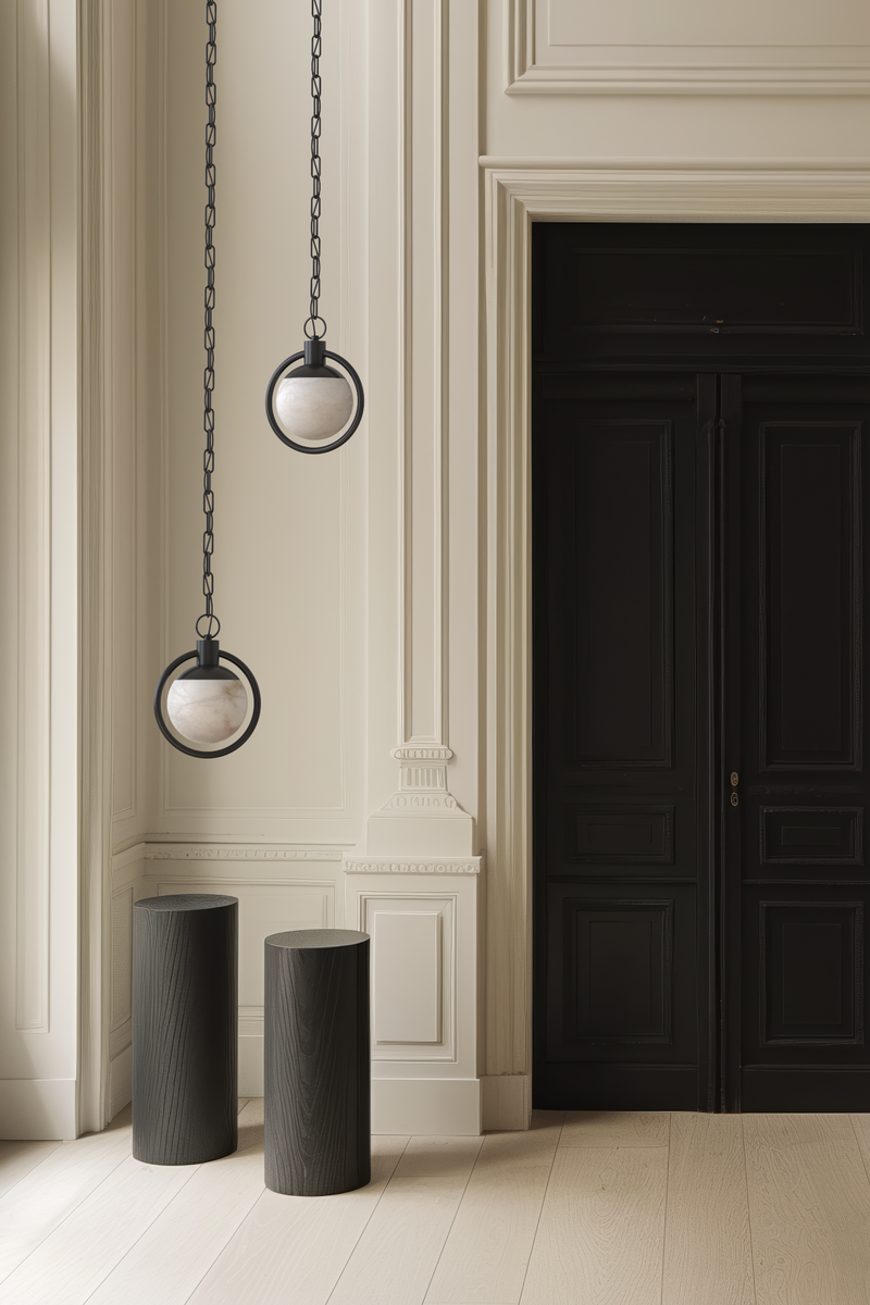 Trento Alabaster Chandelier 4 BLK
