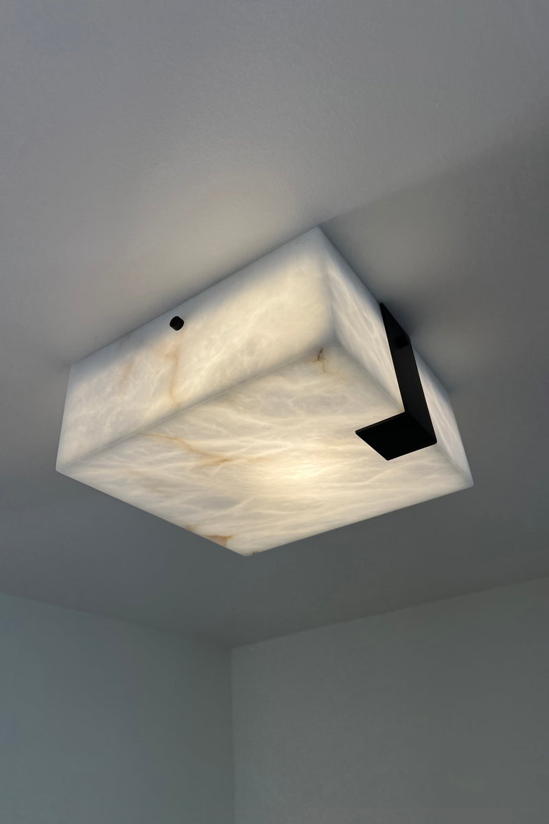 Ponti Alabaster Flush Mount 3C BLK