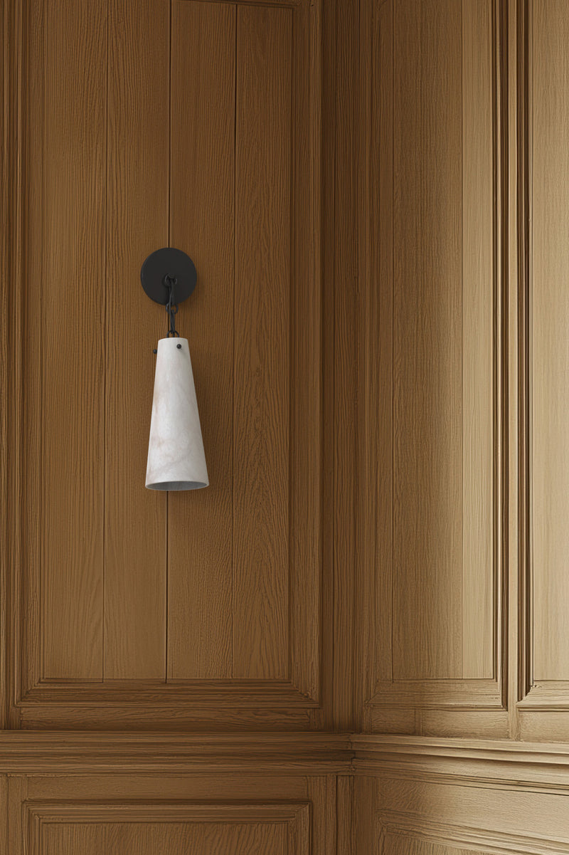 Lucca Alabaster Sconce BLK