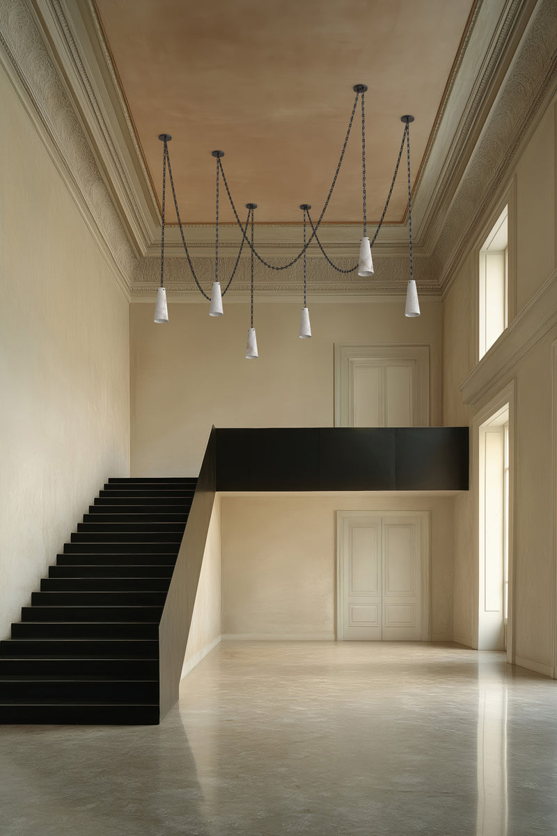 Lucca Alabaster Chandelier 7 BLK