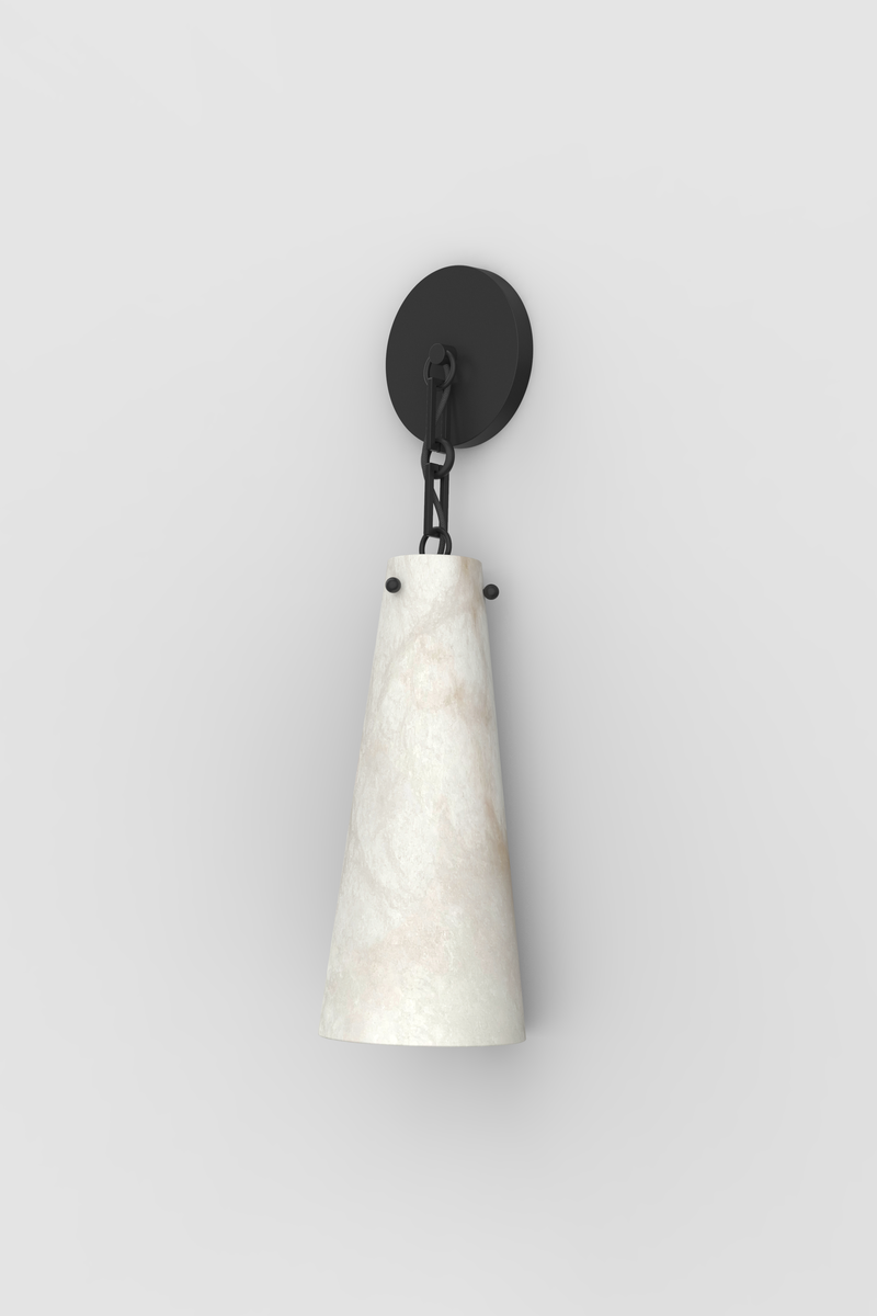 Lucca Alabaster Sconce BLK