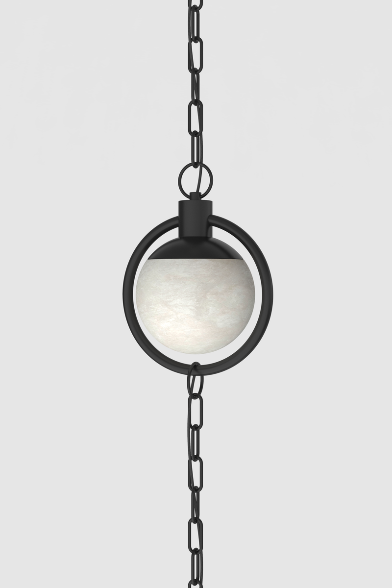 Trento Alabaster Chandelier 5 BLK