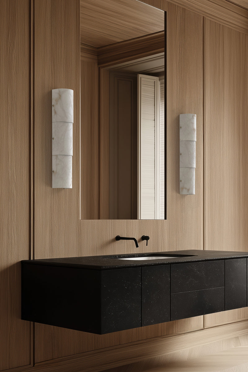 Nova Alabaster Sconce BN