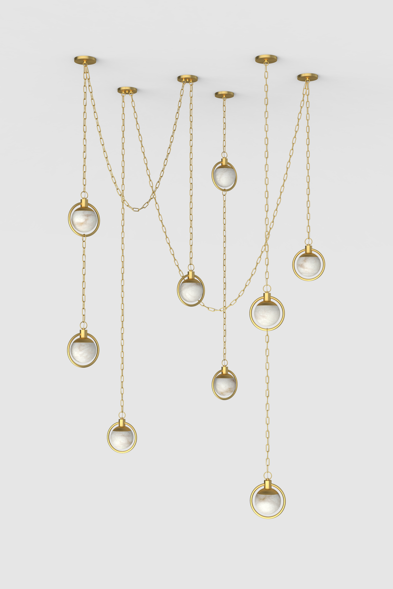 Trento Alabaster Chandelier 6 BB