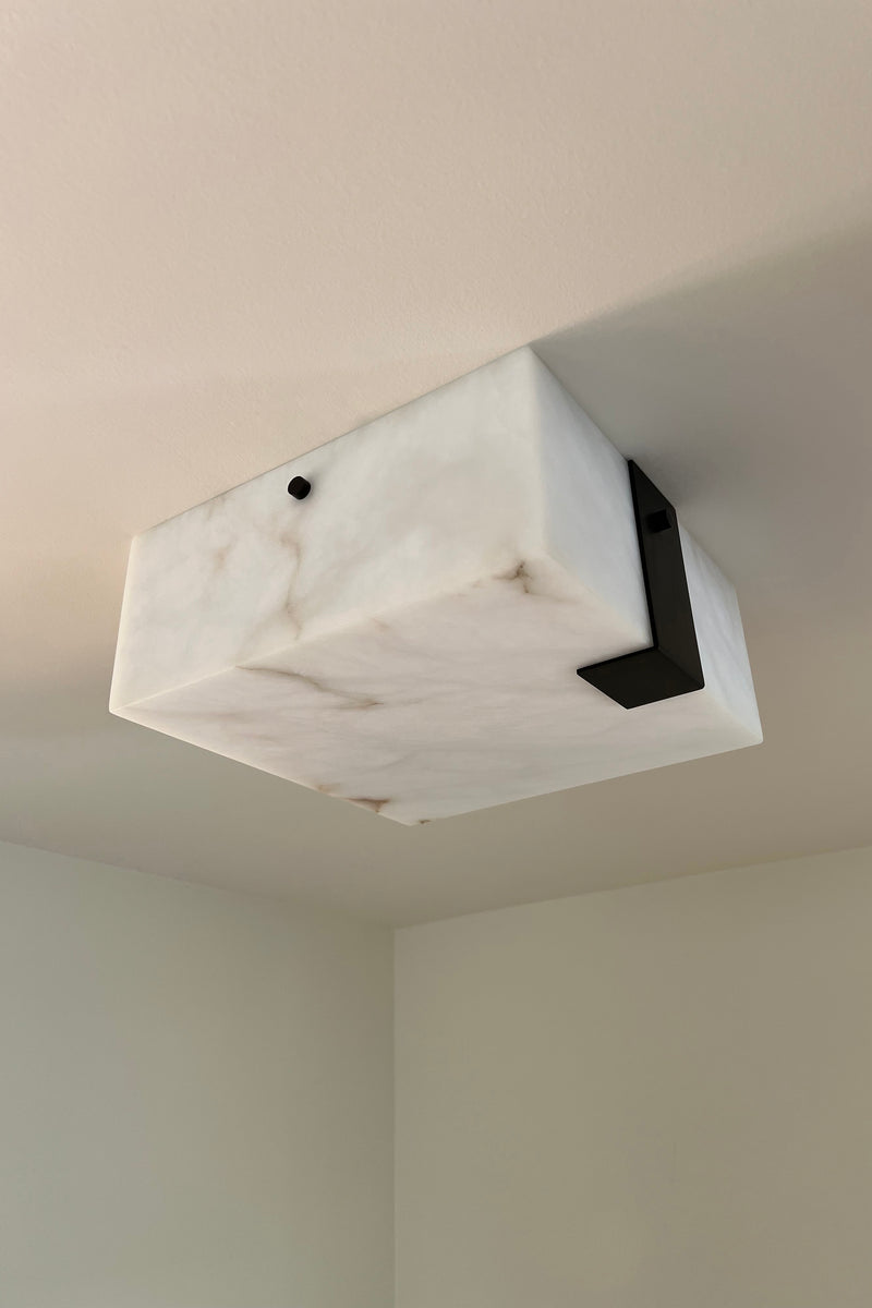 Ponti Alabaster Flush Mount 2C BLK