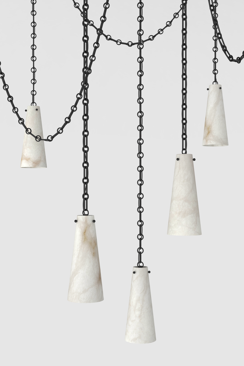 Lucca Alabaster Chandelier 7 BLK