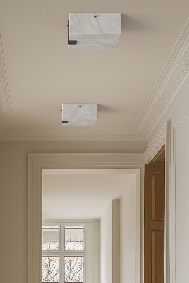Ponti Alabaster Flush Mount 1C BLK