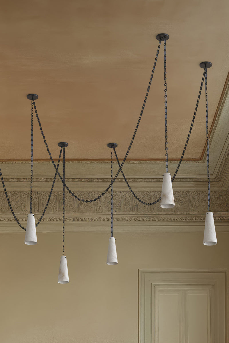 Lucca Alabaster Chandelier 7 BLK