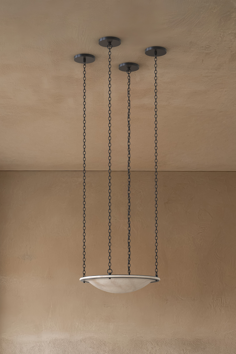 Vara Alabaster Chandelier 1 BLK