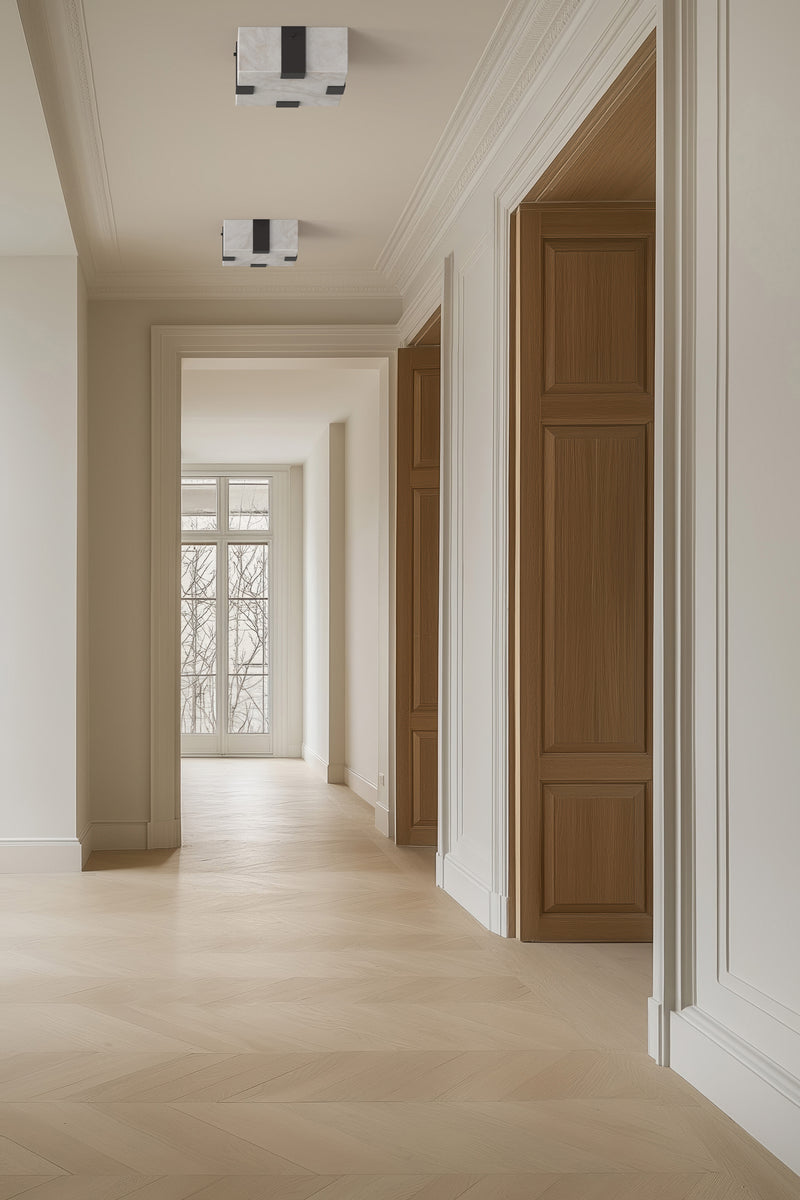 Ponti Alabaster Flush Mount 4C BLK