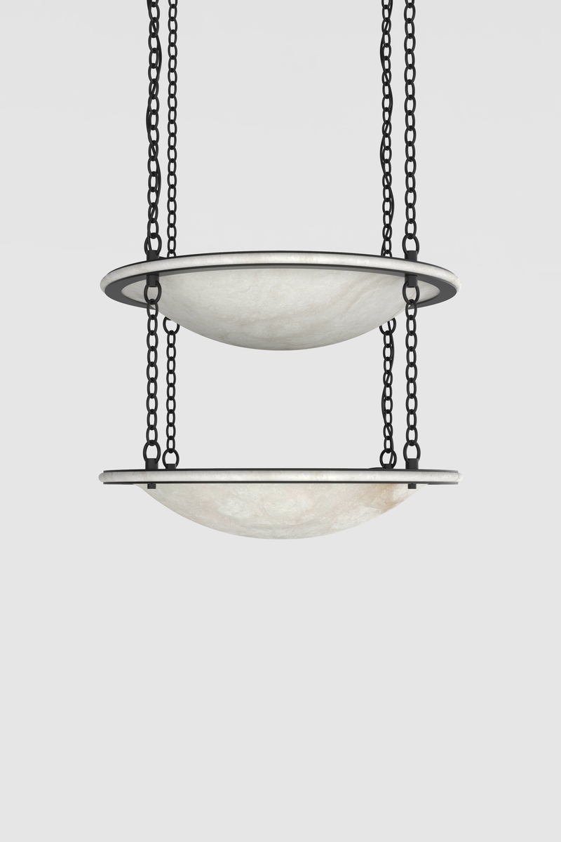 Vara Alabaster Chandelier 2 BLK