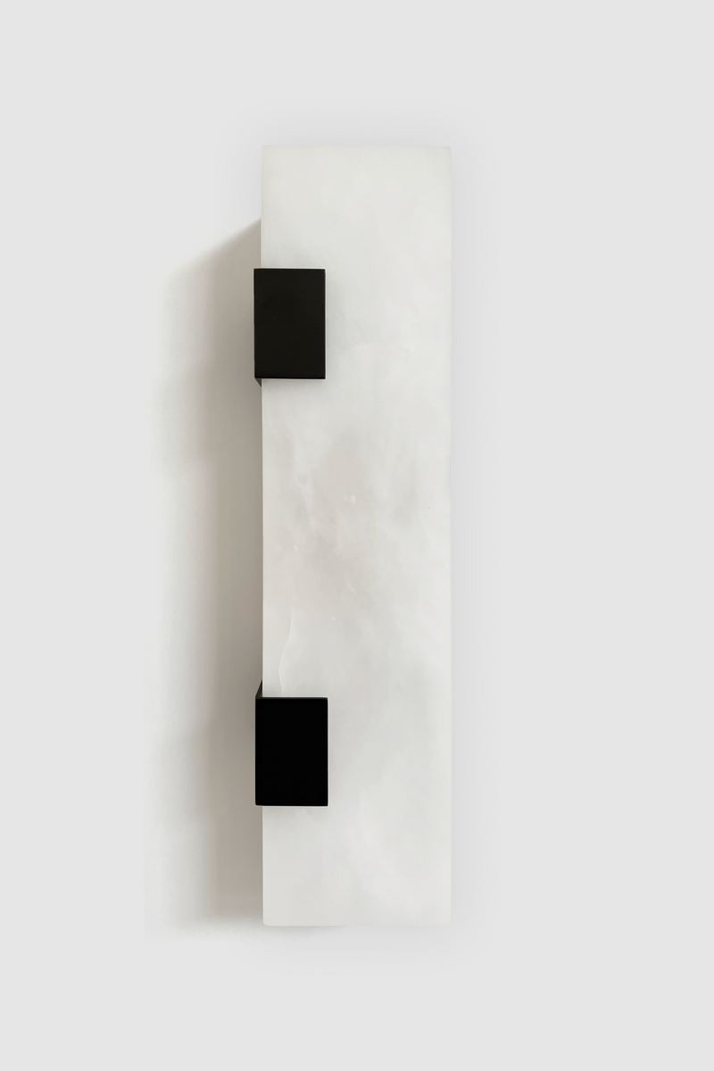 Ponti Alabaster Sconce 2C BLK