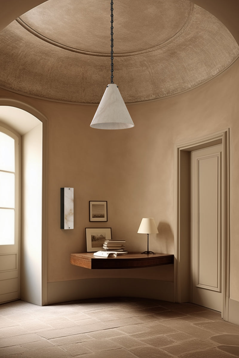 Lucca Alabaster Pendant 2 BLK