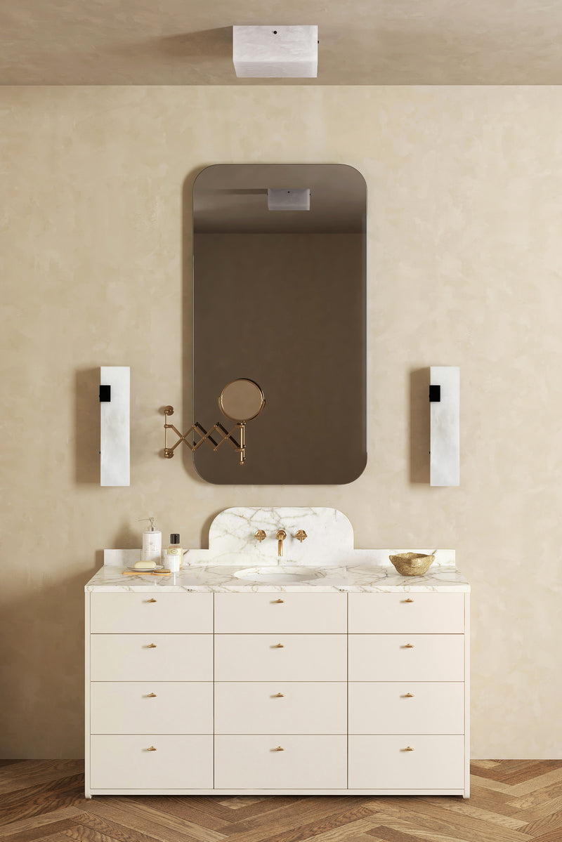 Ponti Alabaster Sconce 1C BLK