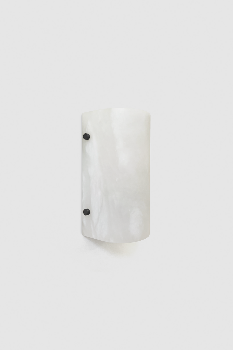 Domo Alabaster Half Sconce BLK