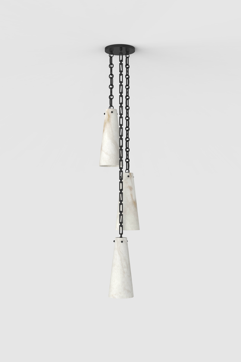 Lucca Alabaster Pendant 3 BLK